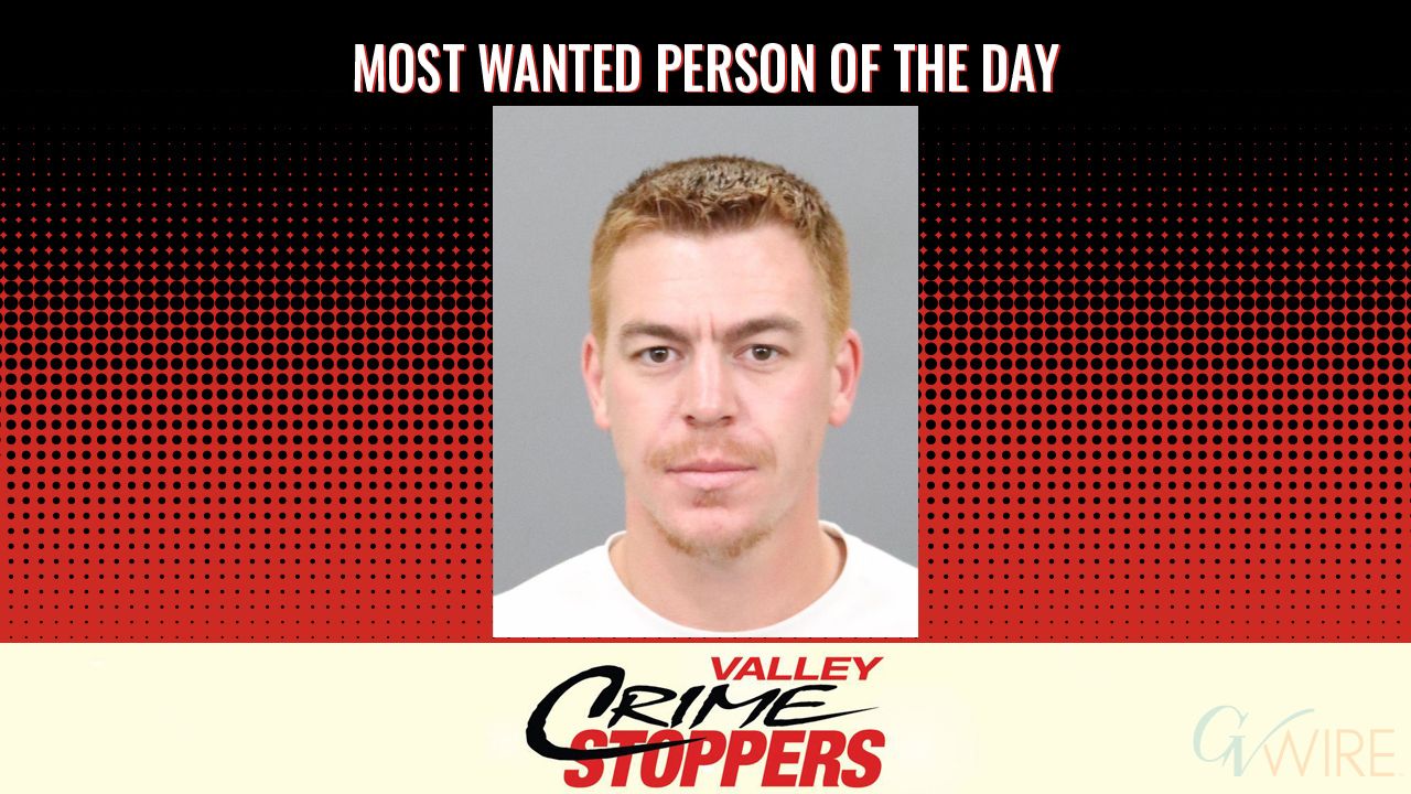 Thomas Paul Sabblut is Valley Crime Stoppers' Most Wanted Person of the Day for Nov. 27, 2025. (Valley Crimes Stoppers)