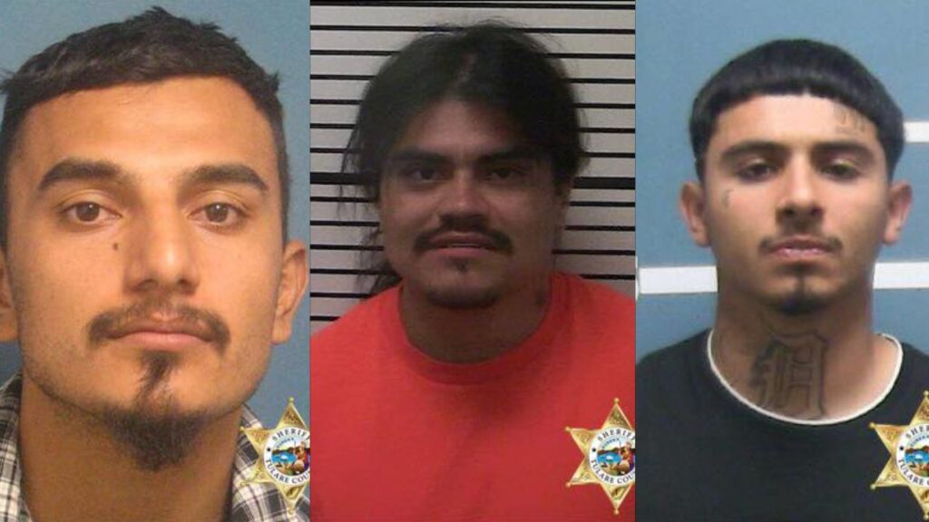 Tulare County added Jose Federico Ruiz (left), Christian Luke Garcia (center), and Luis Lomeli to its Top 10 Most Wanted list, wanted for murder, kidnapping/attempted murder, and felony firearm possession, respectively. (Tulare County SO)