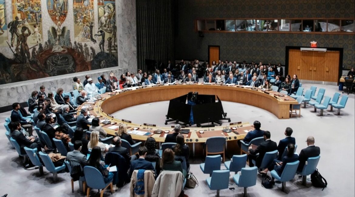 U.S Ambassador to United Nations Michael Waltz speaks during a meeting of the United Nations Security Council to consider a U.S. proposal for a U.N. mandate to establish an international stabilization force in Gaza, at U.N. headquarters in New York City, U.S., November 17, 2025. (Reuters/Eduardo Munoz)