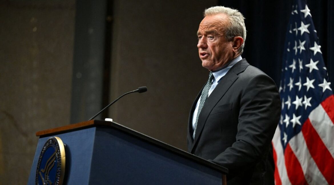 U.S. Secretary of Health and Human Services Robert F. Kennedy Jr. speaks during a press conference alongside U.S. Food and Drug Administration Commissioner Marty Makary, and Centers for Medicare & Medicaid Services Administrator Mehmet Oz, discussing administration plans to lower drug costs, at the Department of Health and Human Services in Washington, D.C., U.S., October 29, 2025. (Reuters/Annabelle Gordon)