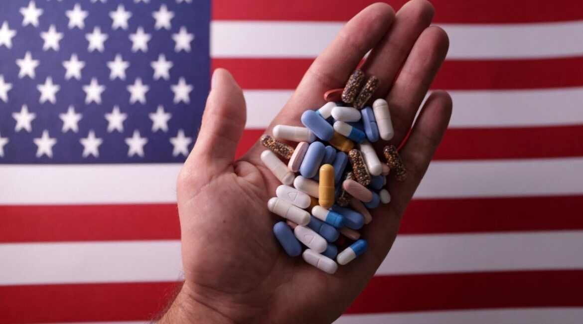 U.S. flag and medicines are seen in this illustration taken, June 27, 2024. (Reuters File)