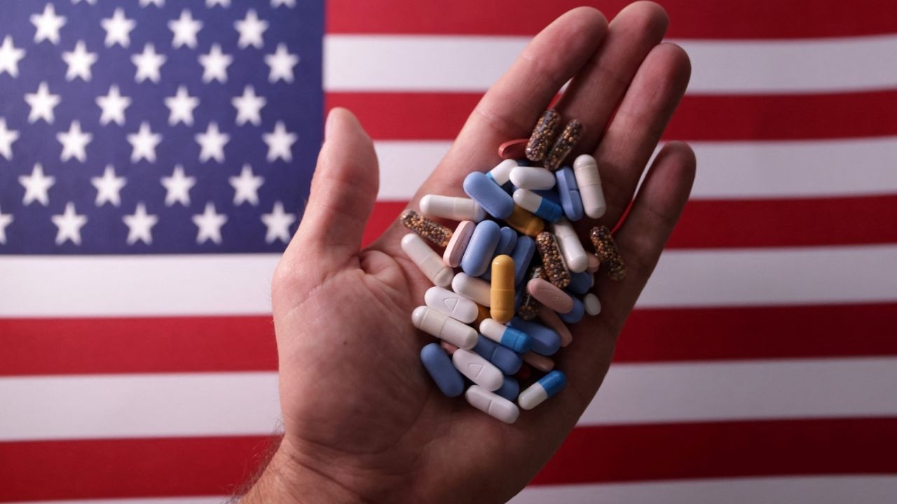 U.S. flag and medicines are seen in this illustration taken, June 27, 2024. (Reuters File)