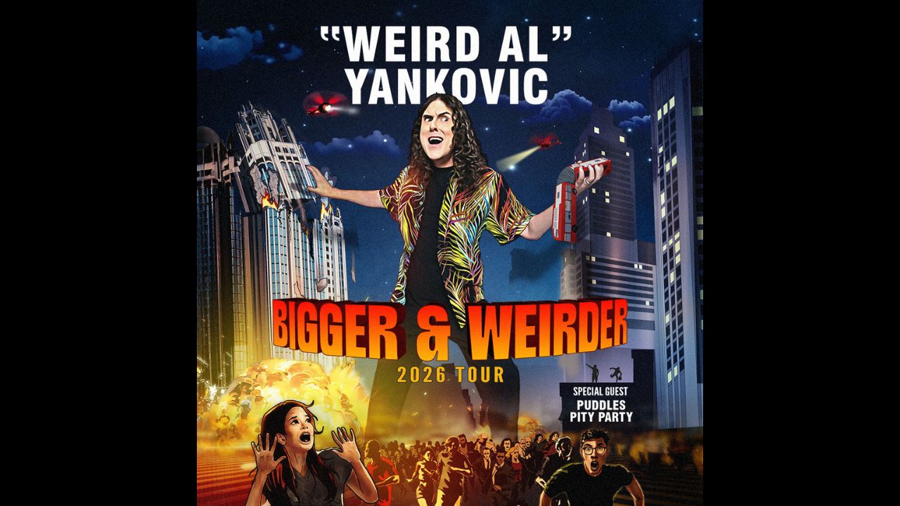 “Weird Al” Yankovic will bring his 'BIGGER & WEIRDER' 2026 Tour to Fresno’s Save Mart Center on Sept. 12, 2026, featuring his iconic parodies, high-energy originals, and an expanded multimedia live show. (Save Mart Center)