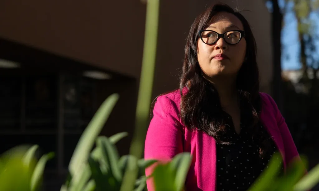 Image of Sacramento City Councilmember Mai Vang in a pink jacket