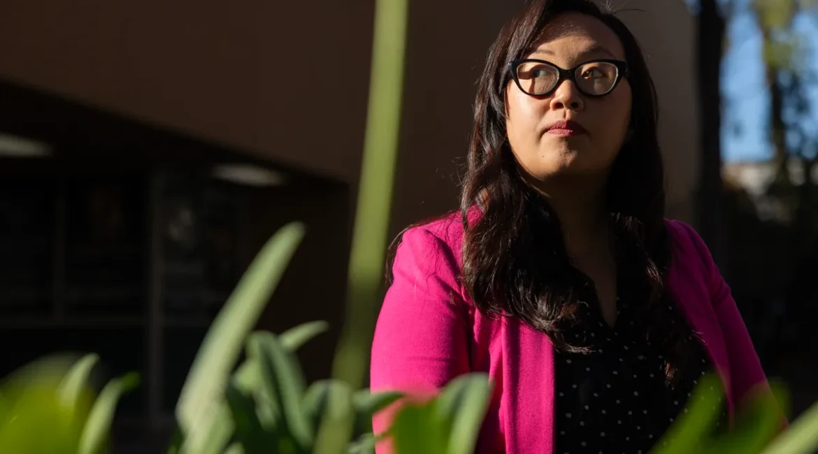 Image of Sacramento City Councilmember Mai Vang in a pink jacket
