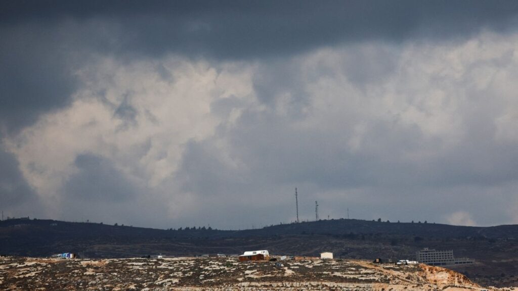 A new Israeli settler outpost near Deir Dibwan, in the Israeli-occupied West Bank December 13, 2025. (Reuters/Ammar Awad)
