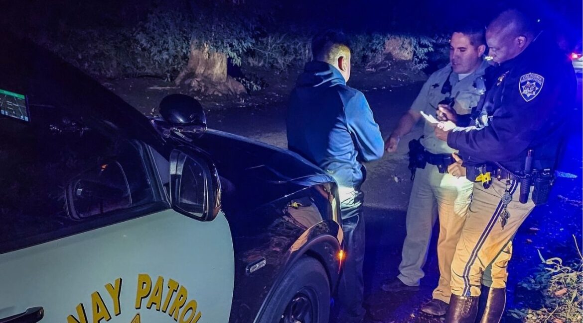 An impaired driver more than three times the legal limit was arrested in Fresno after CHP found them passed out in a vehicle stopped in the middle of the road. (CHP)
