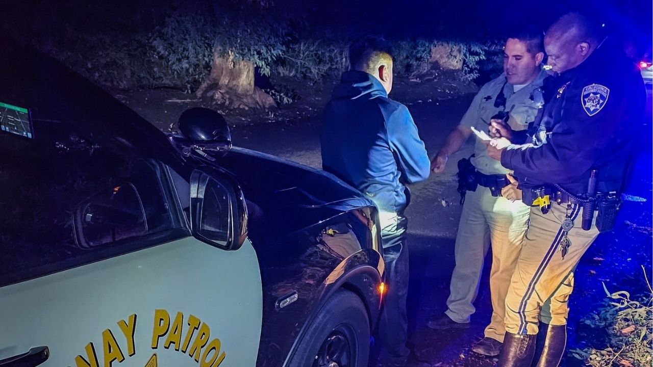 An impaired driver more than three times the legal limit was arrested in Fresno after CHP found them passed out in a vehicle stopped in the middle of the road. (CHP)