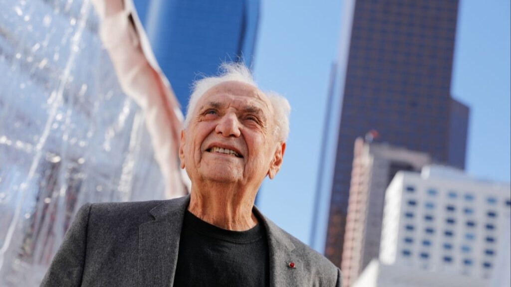 Architect Frank Gehry attends the official groundbreaking of "The Grand" a Frank Gehry designed mixed-use development in downtown Los Angeles, California, U.S., February 11, 2019. (Reuters/Mike Blake)