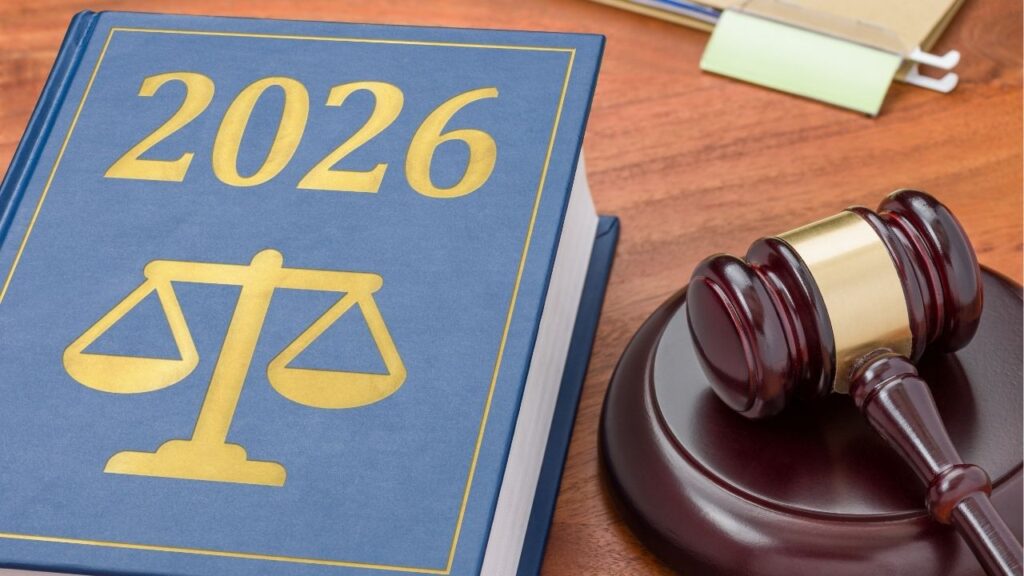 Asset id: 2710074153 Law book with a gavel - 2026 new laws (Shutterstock)