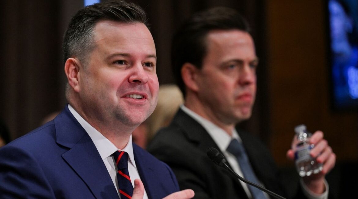 Bill Pulte, nominated to be the director of the Federal Housing Finance Agency, testifies during a Senate Banking, Housing and Urban Affairs Committee confirmation hearing on Capitol Hill in Washington, D.C., U.S., February 27, 2025. (Reuters/Annabelle Gordon)