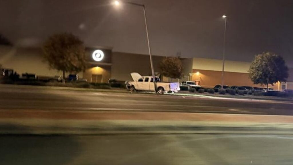 Clovis police are investigating a hit-and-run after a northbound black Chevrolet Tahoe struck another vehicle on Willow Avenue, forcing it into a light pole and injuring the driver before fleeing the scene on Thursday, Dec. 11, 2025. (GV Wire)