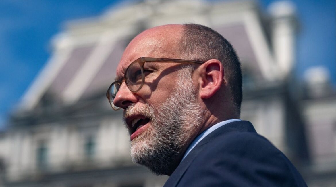 Director of the Office of Management and Budget (OMB) Russell Vought speaks to reporters outside the West Wing of the White House in Washington, D.C., U.S., July 17, 2025. (Reuters/Nathan Howard)
