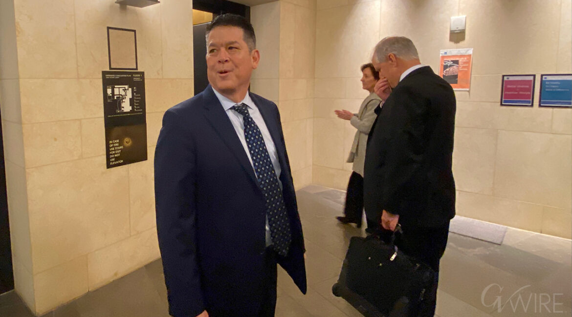 Former Congressman, TJ Cox enters the federal courthouse ahead of sentencing hearing