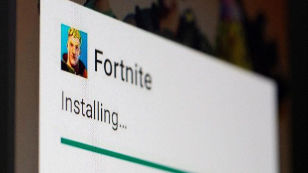 Fortnite game installing on Android operating system in this illustration taken, May 2, 2021. (Reuters File)