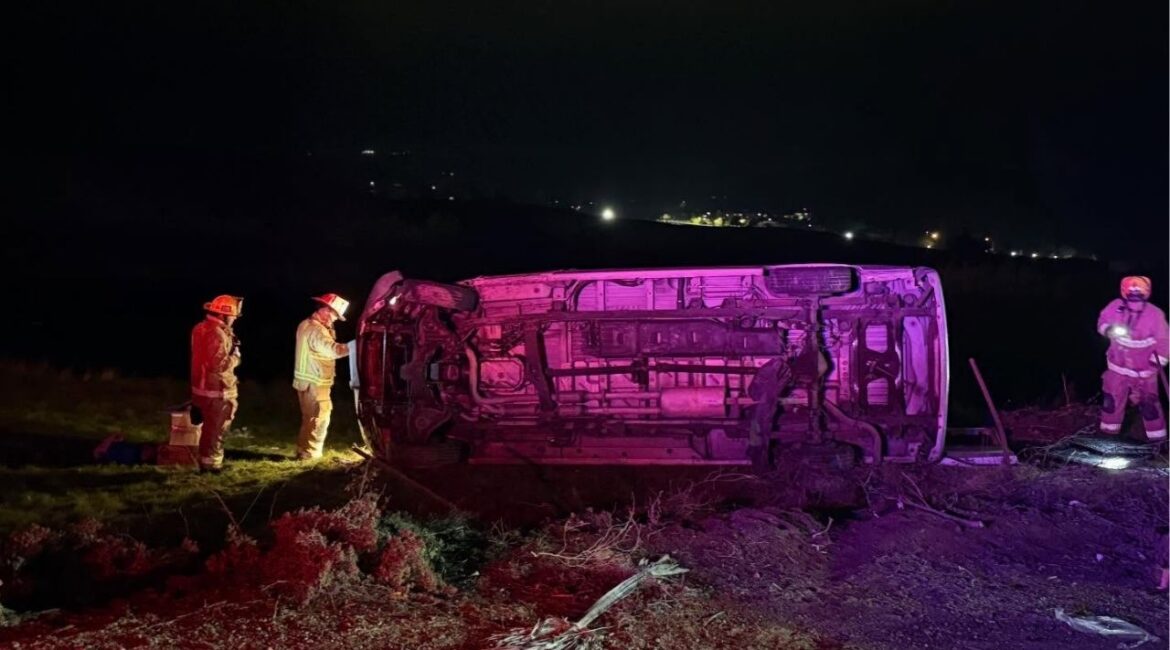 Fresno County fire crews rescued a trapped patient after responding early Friday, Dec. 19, 2025, morning to a two-vehicle crash on Millerton Road near Friant, authorities said. (CalFire)