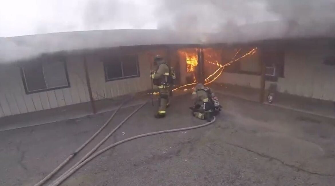 Fresno firefighters contained a Monday afternoon apartment fire sparked by unattended incense, displacing two residents but causing no injuries. (Fresno FD)