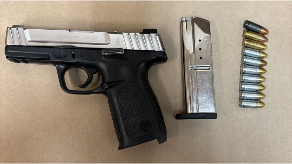 Hanford man arrested for DUI and multiple gun-related charges after deputies found him with a loaded handgun on Tuesday, Nov. 25, 2025. (Kings County SO)