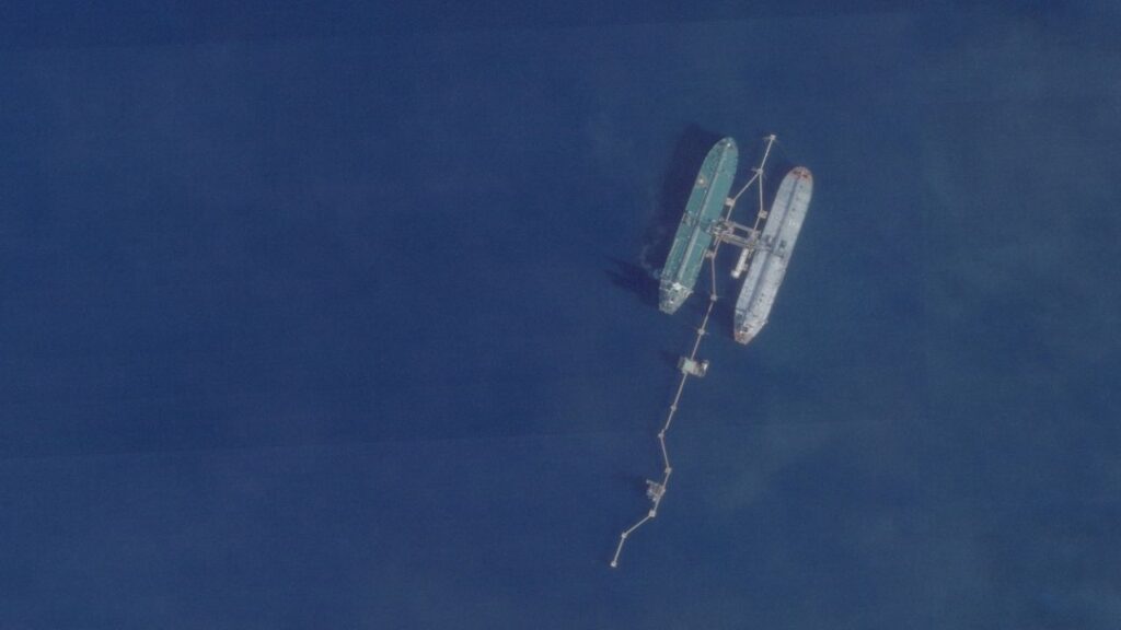 In an image provided by Planet Labs, the Skipper, an oil tanker later seized by the United States military in December 2025, seen here near Port Jose, Venezuela on Nov. 18, 2025. Recent U.S. actions against ships near Venezuela may embolden other countries to seize or detain ships, legal experts said. (Planet Labs via The New York Times)
