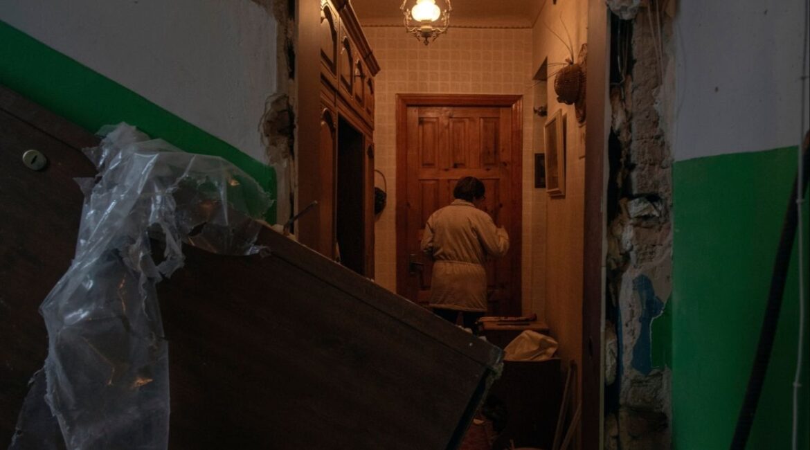 Inside a damaged apartment in a residential building struck by a Russian drone in Chernihiv, Ukraine, on Monday, Dec. 8, 2025. President Donald Trump said on Wednesday, Dec. 10, 2025, that “pretty strong words” were used on a phone call with European leaders about Ukraine as the country and its allies have been working to steer him away from his insistence on a resolution to the war that would favor Russia. (Laetitia Vancon/The New York Times)