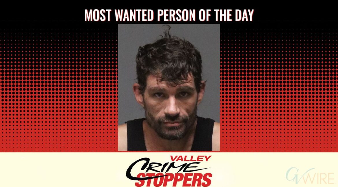Justin Eugene Simms is Valley Crime Stoppers' Most Wanted Person of the Day for Dec. 17, 2025. (Valley Crimes Stoppers)