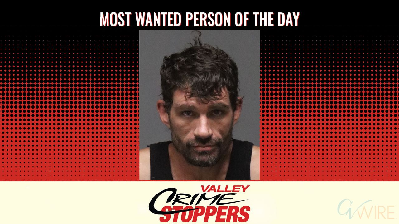 Justin Eugene Simms is Valley Crime Stoppers' Most Wanted Person of the Day for Dec. 17, 2025. (Valley Crimes Stoppers)