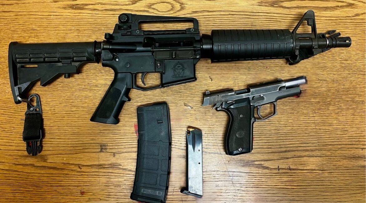 Kern County sheriff’s deputies discovered an illegal desert marijuana cultivation site near Rosamond on Dec. 11, seizing 562 plants and a ghost gun and arresting two men on multiple firearm and drug charges on Dec. 11, 2025. (Kern County SO)