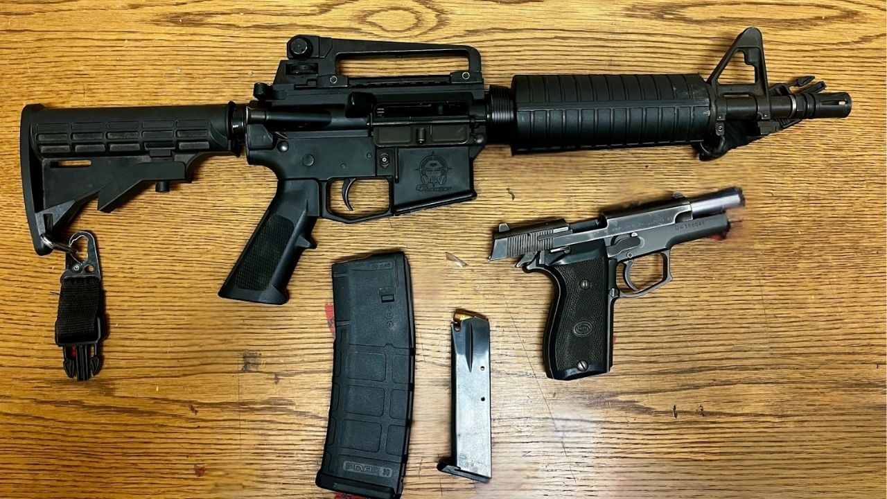 Kern County sheriff’s deputies discovered an illegal desert marijuana cultivation site near Rosamond on Dec. 11, seizing 562 plants and a ghost gun and arresting two men on multiple firearm and drug charges on Dec. 11, 2025. (Kern County SO)