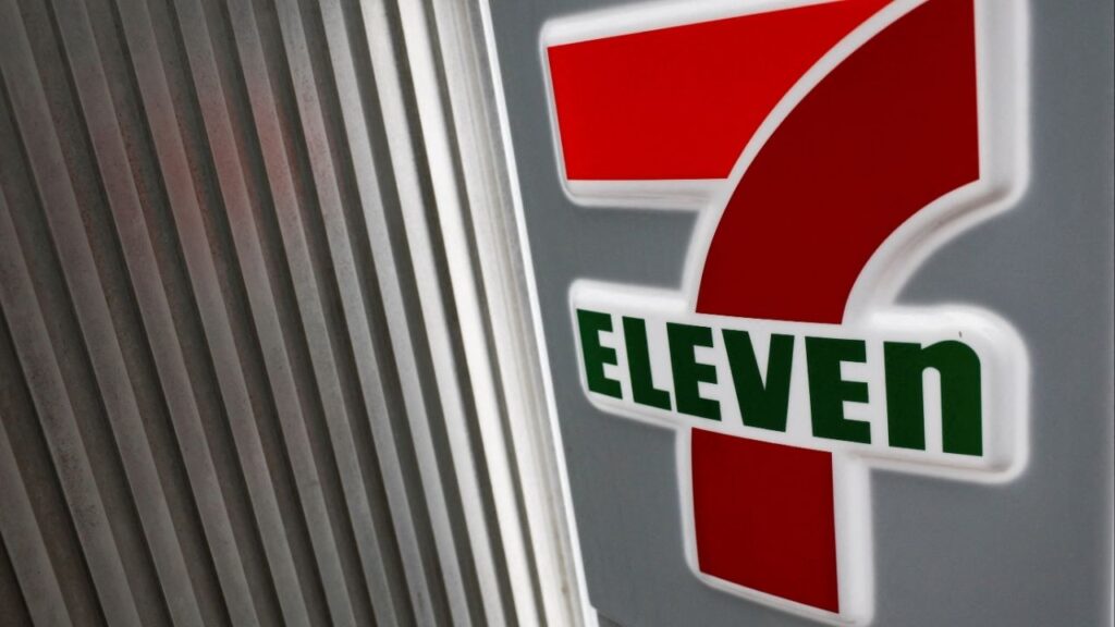 Logo of 7-Eleven is displayed at their convenience store in Tokyo, Japan March 6, 2025. (Reuters/Issei Kato)