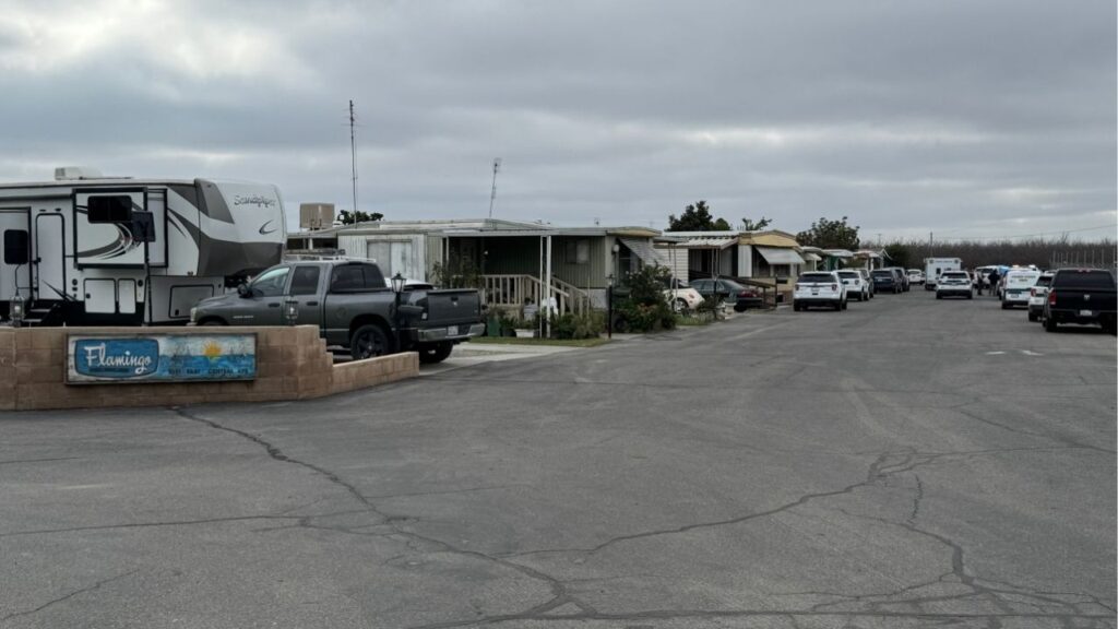 Multiple people were taken to the hospital after deputies responded to reports of a shooting Sunday, Dec. 29, 2025, morning at the Flamingo Mobile Home Park near Highway 99 and Central Avenue, the Fresno County Sheriff’s Office said. (Fresno County SO)