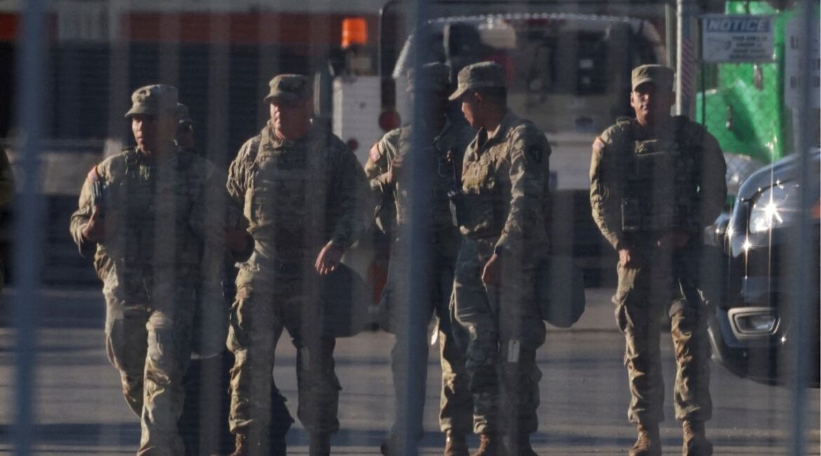 National Guard members walk at the U.S. Immigration and Customs Enforcement (ICE) Broadview facility in Chicago, Illinois, U.S., October 9, 2025. (Reuters File)