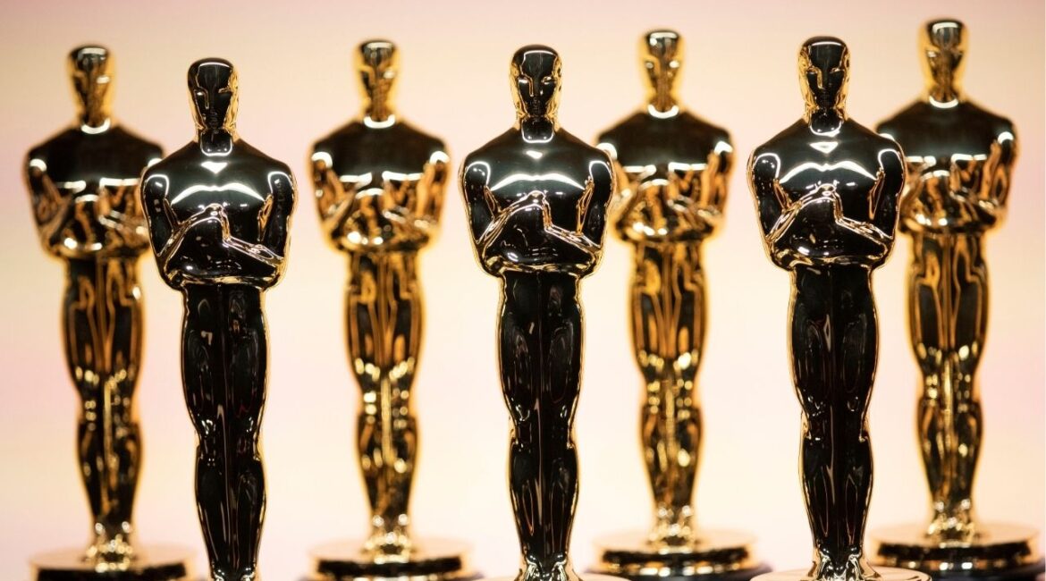 Oscars awards are seen during the 94th Academy Awards in Hollywood, Los Angeles, California, U.S., March 27, 2022. (Al Seib/A.M.P.A.S./Handout via Reuters)