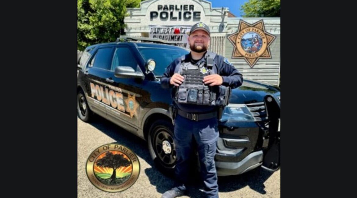 Parlier Police Officer Jesus Dario Corona, 29, died early Sunday, Nov. 30, 2025, after a traffic collision in southern Tulare County while driving to work, authorities said. (Parlier PD)