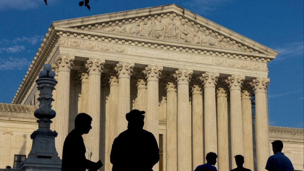 People gather outside the U.S. Supreme Court in Washington, U.S., June 29, 2024. (Reuters File)
