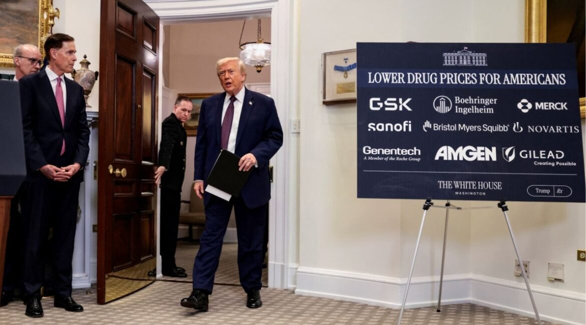 President Donald Trump arrives to makes an announcement about lowering the cost of drug prices, at the Roosevelt Room of the White House in Washington, D.C., U.S., December 19, 2025. (Reuters/Evelyn Hockstein)
