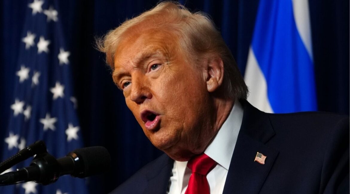 President Donald Trump speaks at Mar-a-Lago, during a visit with Israeli Prime Minister Benjamin Netanyahu, in Palm Beach, Fla., Dec. 29, 2025. The C.I.A. conducted a drone strike on a port facili