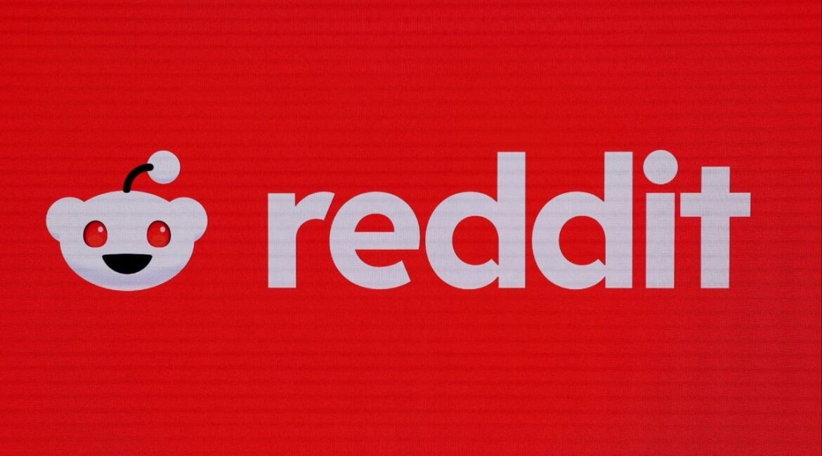 Reddit's logo is displayed, at the New York Stock Exchange (NYSE) in New York City, U.S., March 21, 2024. (Reuters/Brendan McDermid)