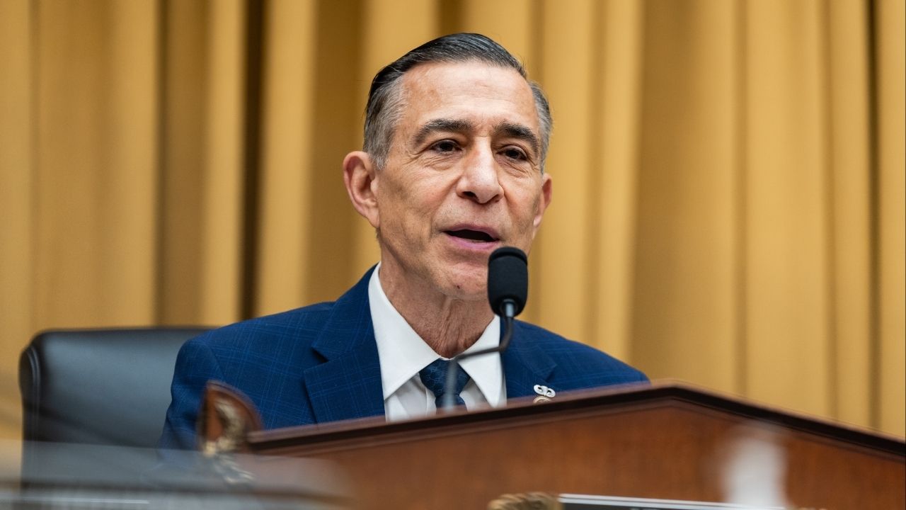 Rep. Darrell Issa (R-Calif.) participates in a congressional hearing, on Capitol Hill in Washington, on Tuesday, April 1, 2025. The campaign arm of House Democrats is making the first formal expansion of what it considers to be the battleground map for control of Congress in 2026, adding five new Republican-held seats, including Issa’s. (Eric Lee/The New York Times)