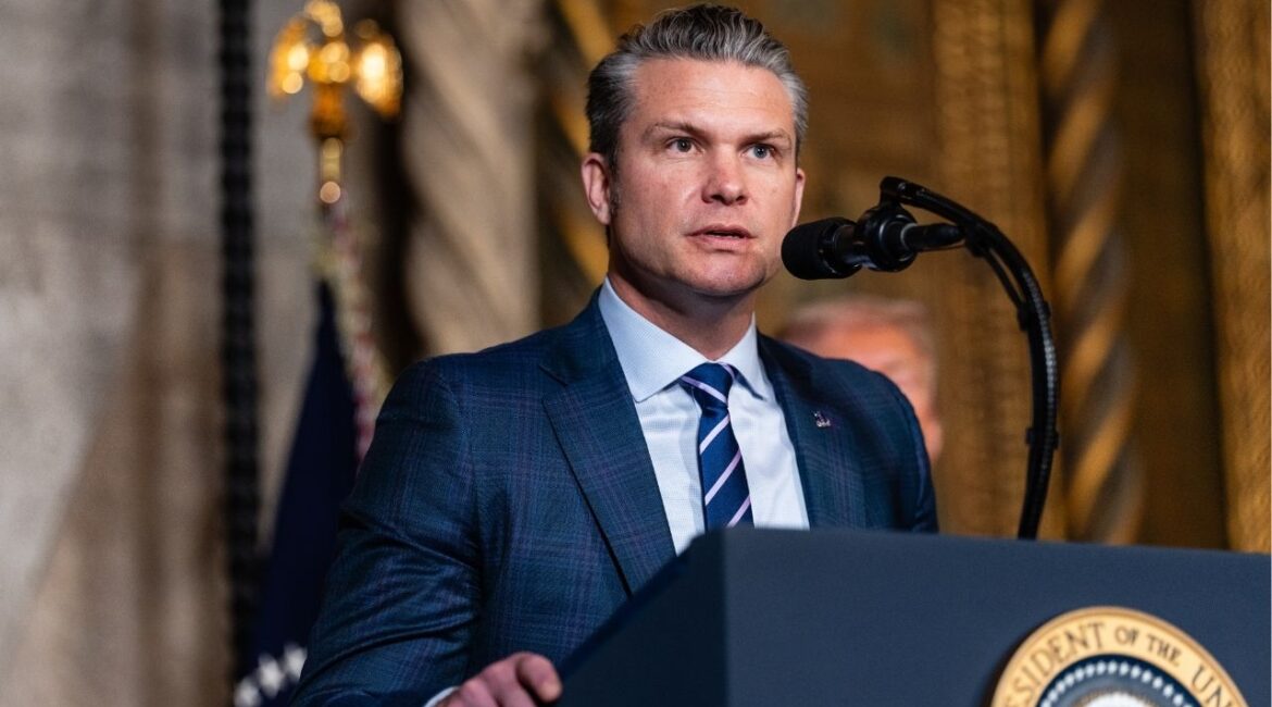 Secretary of Defense Pete Hegseth speaks at an event announcing plans for a new naval ship, at Mar-a-Lago in Palm Beach, Fla., Dec. 22, 2025. A U.S. military strike on Monday, Dec. 29, killed two more people accused by the Trump administration of trafficking narcotics in the eastern Pacific, Pentagon officials said, bringing the death toll in the U.S. campaign to at least 107. (Eric Lee/The New York Times)