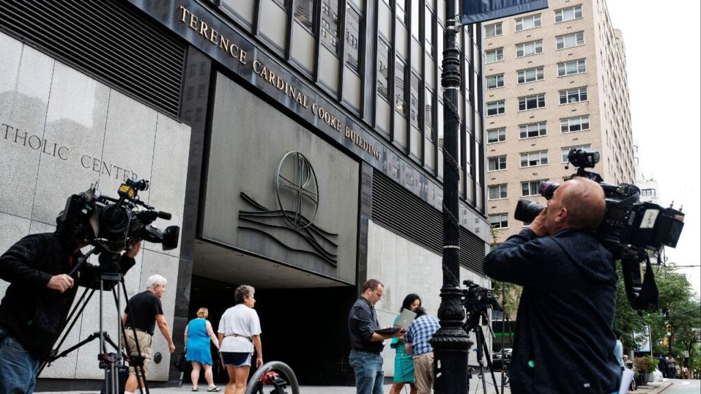 The New York Catholic Center in Manhattan, Sept. 20, 2018. The Archdiocese of New York said on Monday, Dec. 8, 2025, that it had agreed to negotiate a settlement that would benefit roughly 1,300 people who have said they were sexually abused as minors by its priests and lay staff members. (Karsten Moran/The New York Times)
