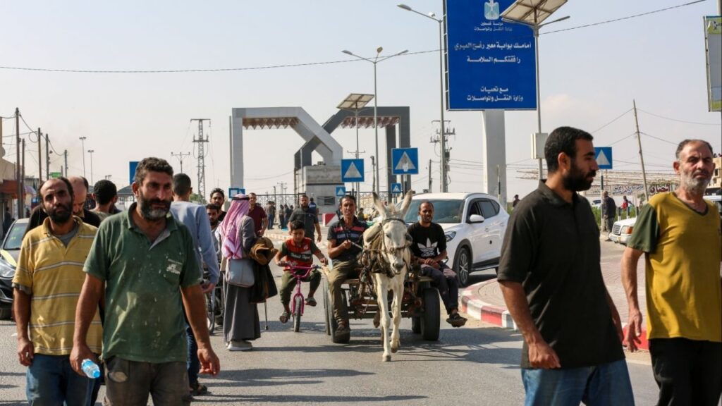 The Rafah crossing at the border between southern Gaza and Egypt, on Friday, Nov. 3, 2023. Israel said on Dec. 3, 2025 that it would begin allowing some Palestinians to pass through the Rafah border crossing into Egypt “in the coming days,” though only to leave, not return. Israel had agreed to open the crossing as part of the October cease-fire deal, but kept it closed. (Samar Abu Elouf/The New York Times)