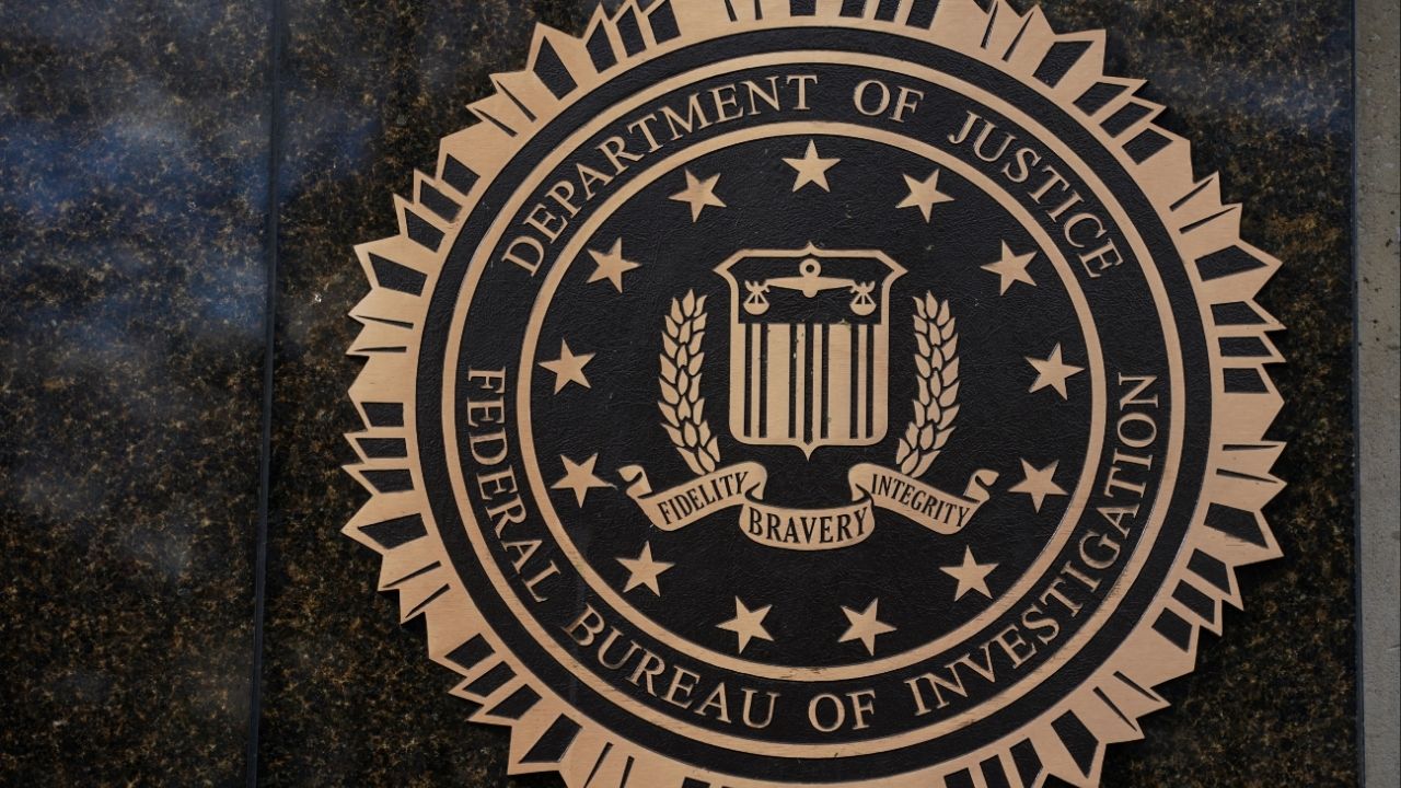 The logo of the Federal Bureau of Investigation (FBI) displayed on the building in Washington, D.C., U.S., November 28, 2025. (Reuters/Nathan Howard)