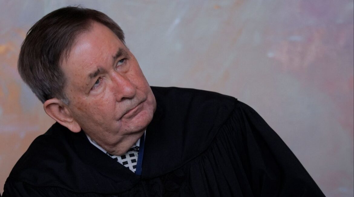 U.S. District Court Judge Richard Stearns attends the Investiture Ceremony for U.S. District Judge Brian Murphy, who blocked the Trump administration for weeks from finalizing the deportation of eight men to South Sudan, at the federal courthouse in Boston, Massachusetts, U.S., September 17, 2025. (Reuters/Brian Snyder)