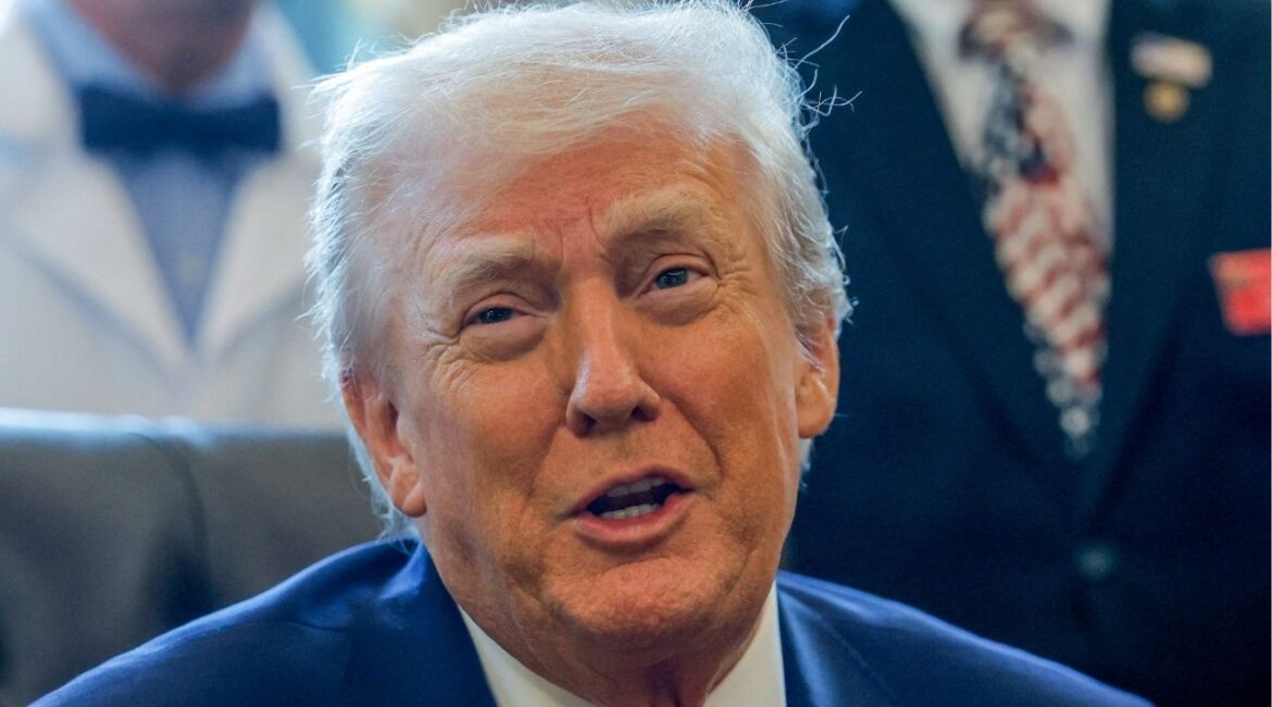 U.S. President Donald Trump speaks, as he signs an executive order recommending loosening the federal regulations on marijuana, in the Oval Office at the White House in Washington, D.C., U.S., December 18, 2025. (Reuters/Evelyn Hockstein)