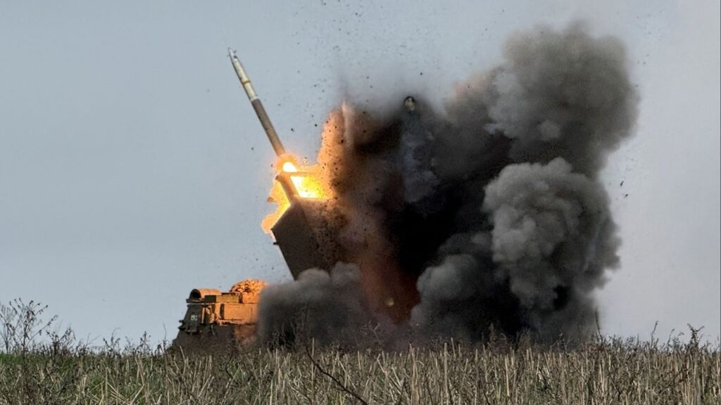 Ukrainian servicemen fire a Multiple Launch Rocket System (MLRS) towards Russian troops, amid Russia's attack on Ukraine, near the frontline town of Pokrovsk in Donetsk region, Ukraine December 9, 2025. (Reuters/Stringer)