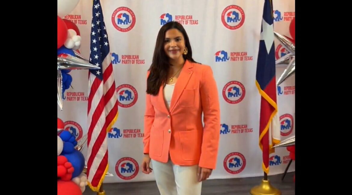 Valentina Gomez Noriega, a former Missouri secretary of state candidate, is running for Texas’ 31st Congressional District with a campaign openly calling for the removal of Muslims from the state. (Video Screengrab)