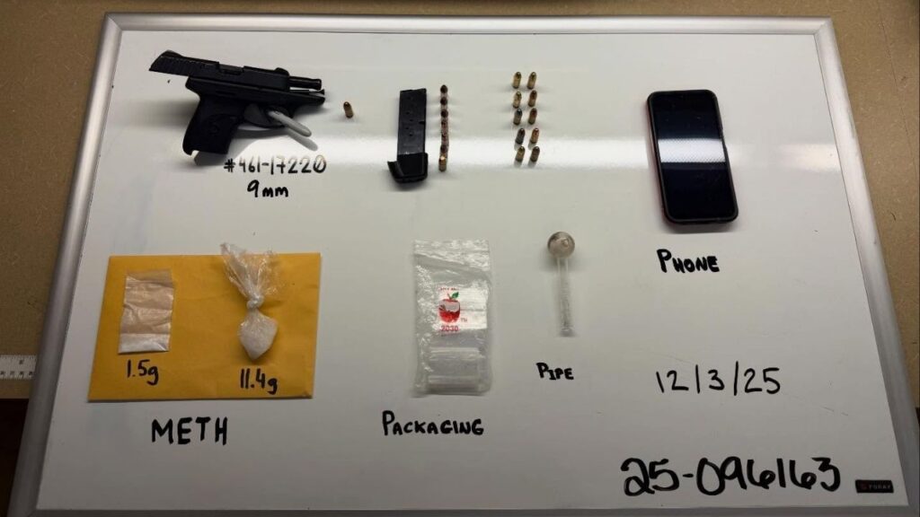 Visalia police served a search warrant on a North Granite Street home, seizing fentanyl and arresting two suspects on Wednesday, Dec. 3, 2025. (Visalia PD)