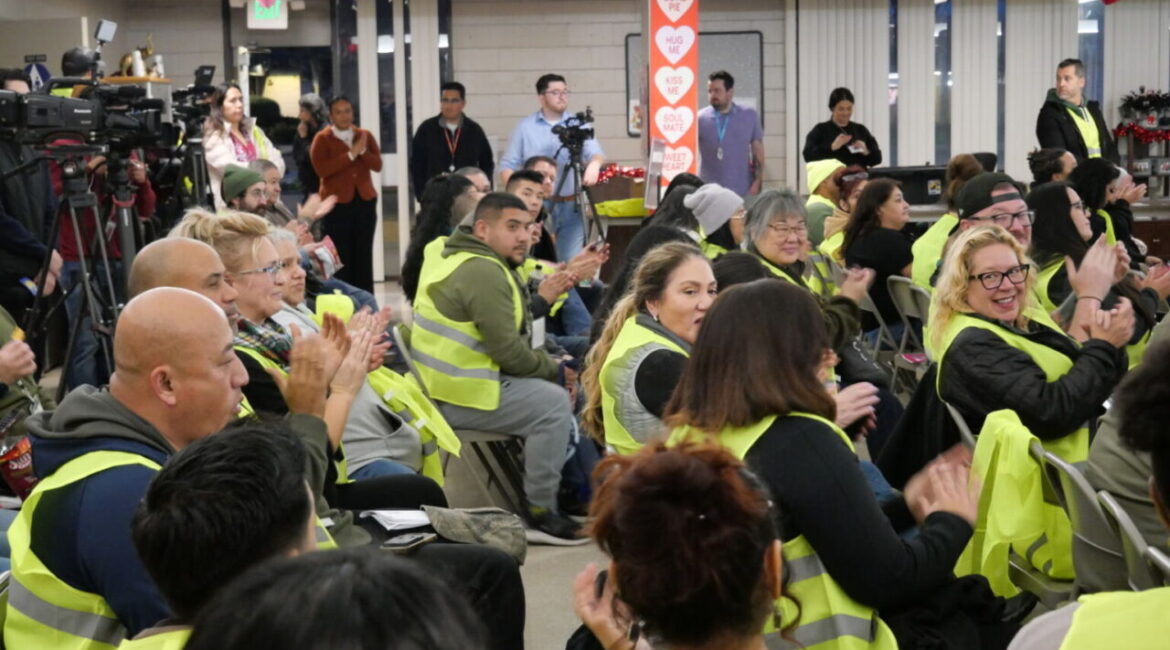 Volunteers gathered at the Ted C. Wells Community Center on Tuesday night before starting the Point-in-Count. Photo Courtesy of Fresno Madera Continuum of Care via Facebook