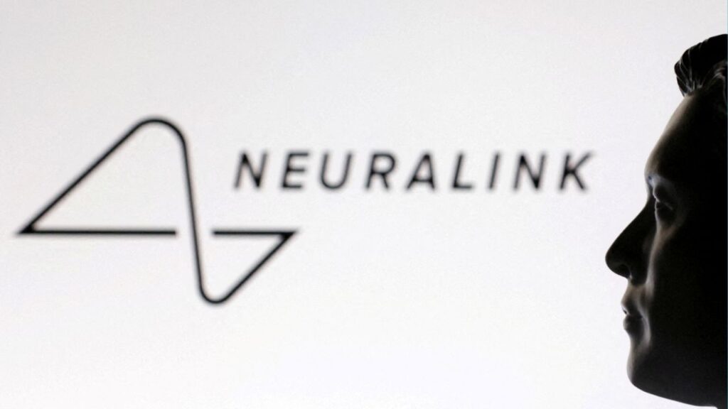 A 3D-printed miniature model of Elon Musk and the Neuralink logo are seen in this illustration taken January 23, 2025. (Reuters File)
