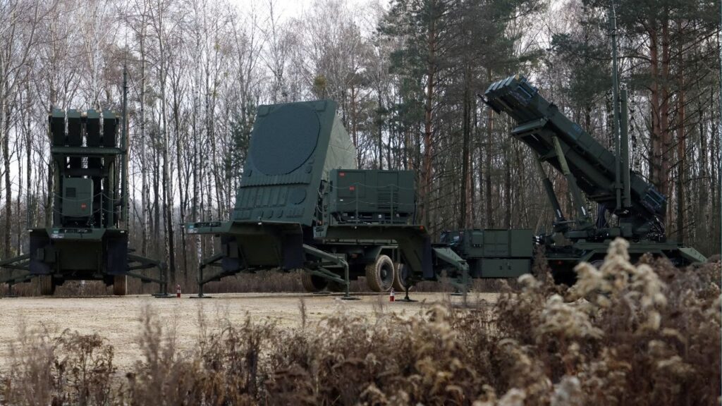 A general view of surface-to-air missile launchers of the Patriot (Wisla) system newly added into the Integrated Battle Command System (IBCS) at an army base in Sochaczew, Poland, December 18, 2024. (Reuters/Kuba Stezycki)